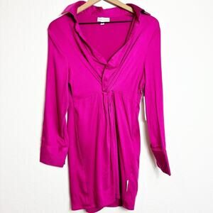 KENDALL AND KYLIE WOMEN BUTTON UP LONG SLEEVE DRESS SIZE BRAND NEW WITH TAGS
